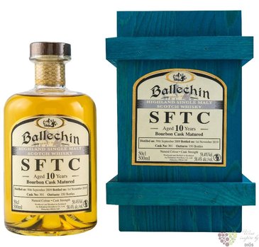 Ballechin SFTC 2009 „ Bourbon cask ” aged 10 years Highland whisky 58.4% vol.  0.50 l