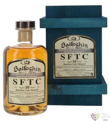 Ballechin SFTC 2010 „ Bourbon cask ” aged 10 years Highland whisky 55% vol.  0.50 l
