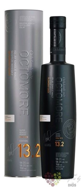 Octomore Islay Barley „ edition 13.2 137.3 ppm ” Islay whisky by Bruichladdich 59.2% vol. 0.70l
