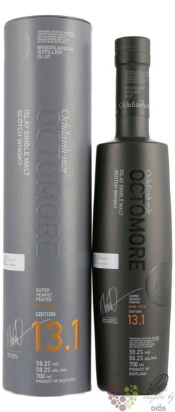 Octomore Scottish Barley  edition 13.3 137.3 ppm  Islay whisky by Bruichladdich 61.1% vol.  0.70 l