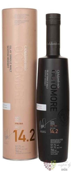 Octomore Islay Barley  edition 14.2 128.9 ppm  Islay whisky by Bruichladdich 57.7% vol.  0.70 l