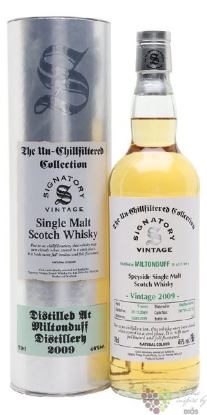 Miltonduff 2009 „ Signatory Unchillfiltered ” Speyside whisky 46% vol.  0.70 l