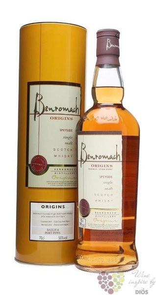 Benromach  Origins Port pipes batch 4  2003 single malt Speyside whisky 50% vol.  0.70 l