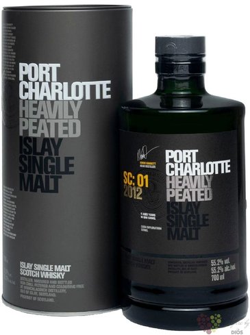 Port Charlotte „ SC:01 2012 ” single malt Islay whisky  55.2% vol.  0.70 l