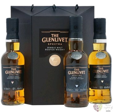 Glenlivet „ Spectra ” Speyside single malt whisky  3x0.20 l