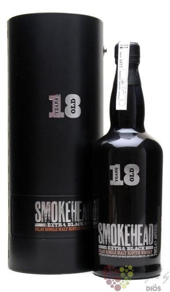 Smokehead „ Extra Black ” aged 18 years Islay whisky by Ian MacLeod 46% vol.  0.70 l