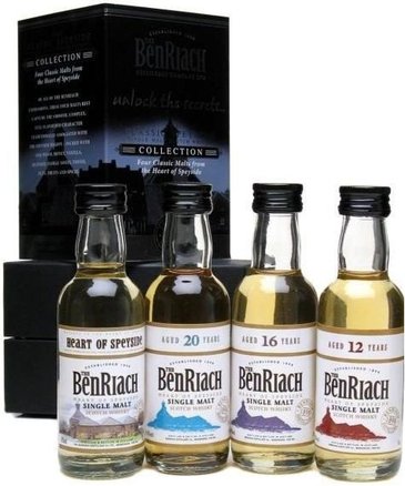 BenRiach  Classic Speyside collection  gift set of minibottles whisky 4 x 0.05 l