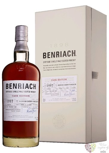 BenRiach 1997 „ Virgin wood ” bott. 2020 Speyside whisky 51.6% vol.  0.70 l