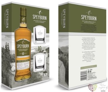 Speyburn 10 years glass set old single malt Speyside whisky 40% vol.    0.70 l