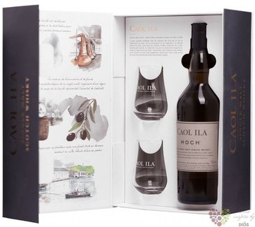 Caol Ila „ Moch ” glass set single malt Islay whisky 43% vol.  0.70 l