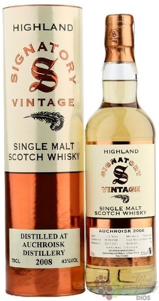 Auchroisk 2008  Signatory Vintage  Speyside whisky 43% vol.  0.70 l