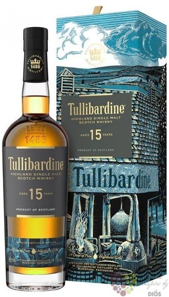 Tullibardine aged 15 years single malt Highland whisky 43% vol.  0.70 l