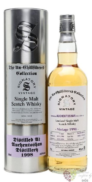 Auchentoshan 1998  Signatory UnChilfiltered  Lowland whisky 46% vol.  0.70 l