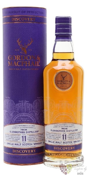 Glenrothes „ Gordon &amp; MacPhail Sherry cask Discovery ” aged 11 years Speyside whisky 43% vol. 0.