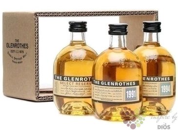 Glenrothes „ 91&amp;85&amp;SR ” set Vintage Speyside whisky 43% vol. 3 x 0.10 l