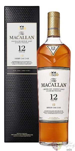 Macallan „ Sherry Oak ” aged 12 years Speyside whisky 40% vol.  0.70 l