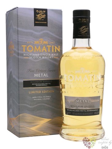 Tomatin Five Virtues Series „ Metal ” single malt Speyside whisky 46% vol.  0.70 l