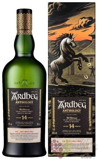 Ardbeg „ Anthology Unicorn Tale “ aged 14 years Islay whisky  46% vol.  0.70 l