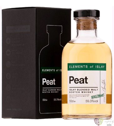 Elements of Islay „ Peat - Full Proof ” blended malt Highlands whisky 59.3% vol.  0.50 l