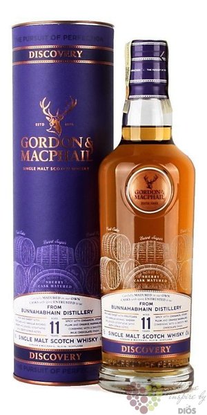 Bunnahabhain „ Gordon &amp; MacPhail Discovery ” aged 11 years Islay whisky 43% vol.  0.70 l