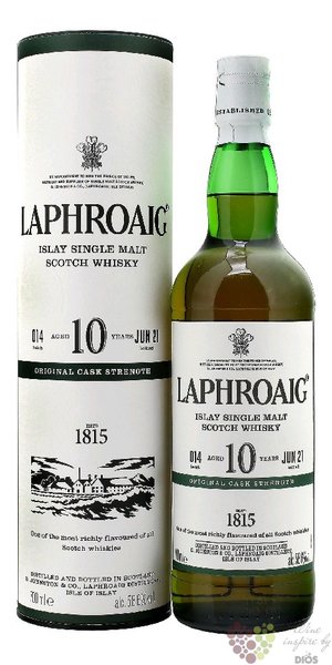 Laphroaig „ Cask Strengh batch 014 ” 10 years old single malt Islay whisky 58.6% vol.  0.70 l