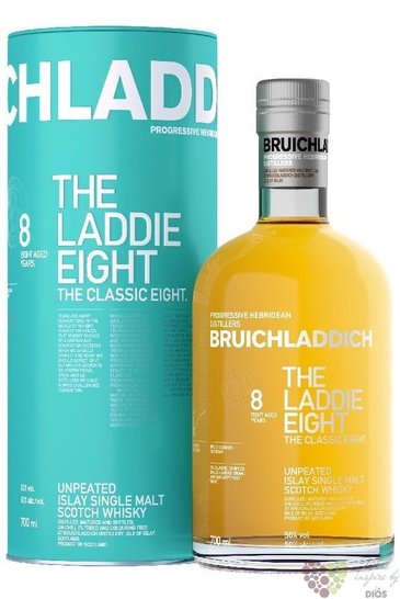 Bruichladdich „ Laddie eight ” aged 8 years single malt Islay whisky 46% vol.  0.70 l