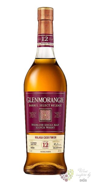 Glenmorangie Barrel Select Release „ Malaga cask ” aged 12 years Highland whisky 47.3% vol.  0.70 l