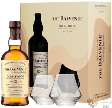 Balvenie „ DoubleWood ” glass set aged 12 years Speyside whisky 40% vol. 0.70 l