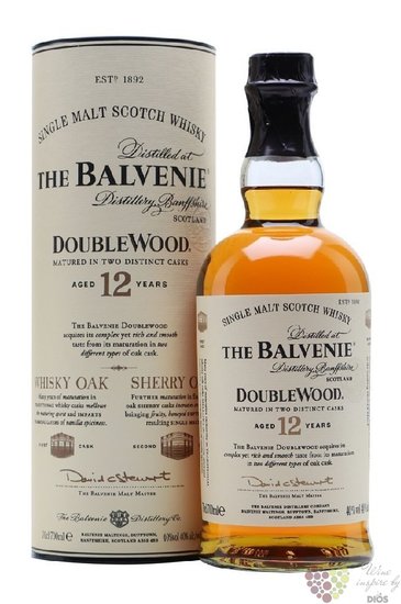 Balvenie „ DoubleWood ” aged 12 years Speyside whisky 40% vol.  0.70 l