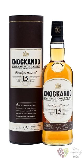 Knockando Richly matured 1997 aged 15 years Speyside whisky 43% vol.  0.70 l