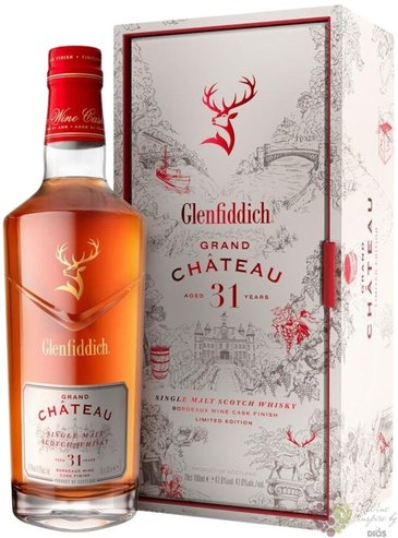 Glenfiddich „ Grand Chateau ” aged 31 years single malt Speyside whisky  47.6% vol.  0.70 l