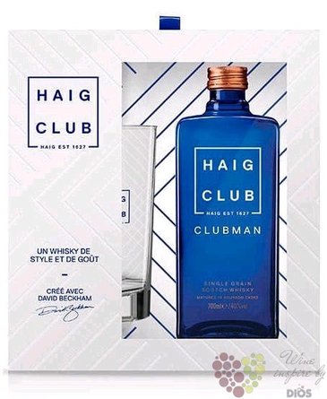 Haig „ Club Clubman ” gift set single grain Scotch whisky 40% vol.  0.70 l