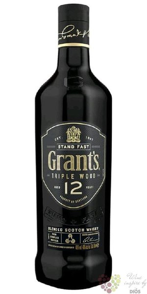 Grants Triple wood  aged 12 years Scotch whisky 40% vol.  1.00 l