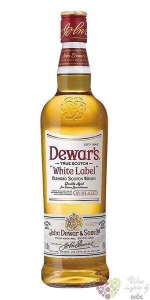 Dewars „ White label ” finest Scotch whisky 40% vol.  0.70 l