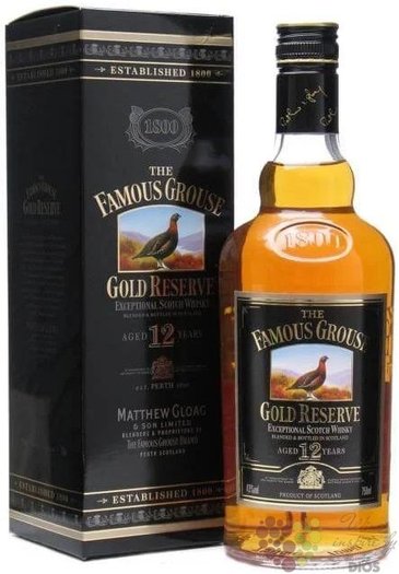 Famous Grouse  Gold Reserve Exceptional  aged 12 years Scotch whisky 40% vol.  0.70 l