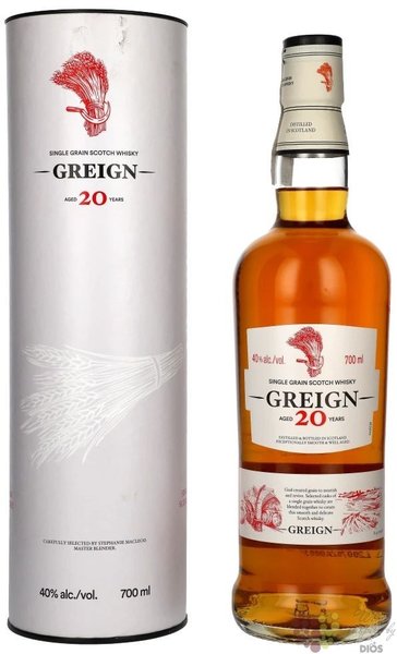 Greign aged 20 years single grain Scotch whisky  40% vol.  0.70 l