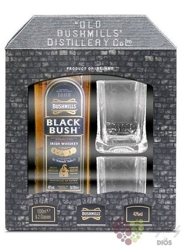Bushmills „ Black Bush ” gift set premium Irish whiskey 40% vol.  0.70 l
