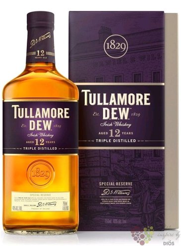 Tullamore Dew „ Special reserve ” aged 12 years gift box Irish whiskey 40% vol.0.70 l
