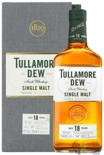 Tullamore Dew „ Triple distilled ” aged 18 years single malt Irish whiskey 41.3% vol.  0.70 l