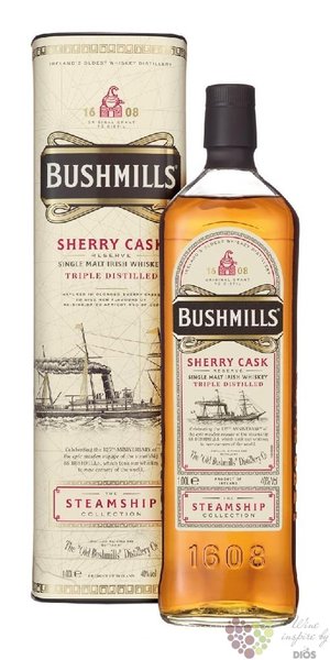 Bushmills Steamship I. „ Sherry cask ” single malt Irish whiskey 40%vol.  1.00 l