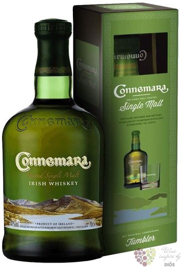 Connemara „ Original ” glass set peated single malt Irish whiskey 40% vol. 0.70 l
