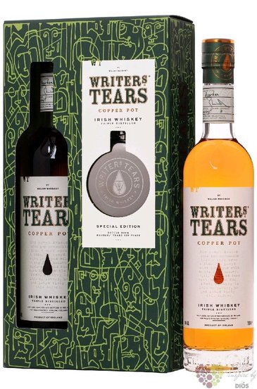 Writers Tears „  Original Copper Pot ” flask set rish whiskey 40% vol.  0.70 l