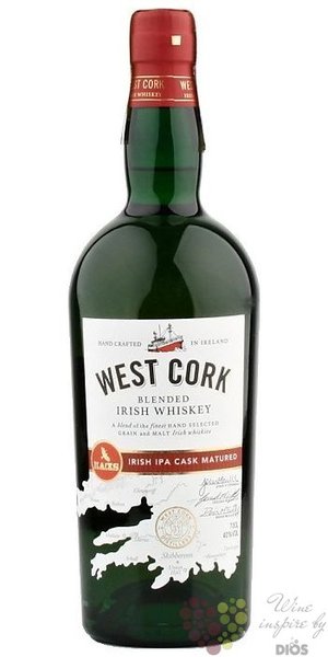 West Cork Blend  IPA Cask Irish  Irish whiskey  40% vol.  0.70 l