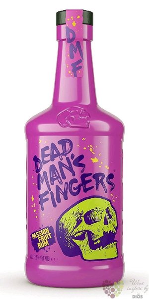 Dead mans fingers „ Passion fruit ” flavored caribbean rum 37.5% vol.  0.70 l
