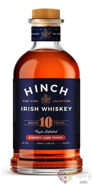 Hinch „ Sherry cask finish ” 10 years old single malt Irish whisky 43% vol.  0.70 l
