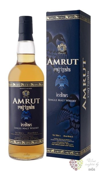 Amrut „ Raj Igala b.1 ” Indian single malt whisky 40% vol.  0.70 l