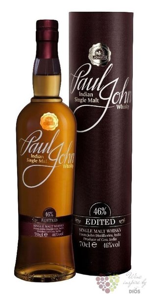 Paul John „ Edited ” single malt Indian whisky 46% vol.  0.70 l