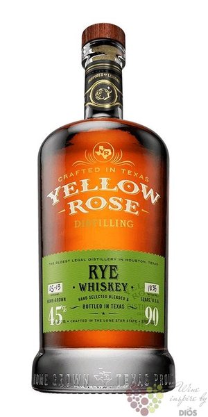 Yellow Rose „ Rye ” Texas whiskey 45% vol.  0.70 l