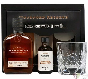 Woodford Reserve „ Distillers select ” gift set Kentucky straigth bourbon 43.2% vol.  0.20 l