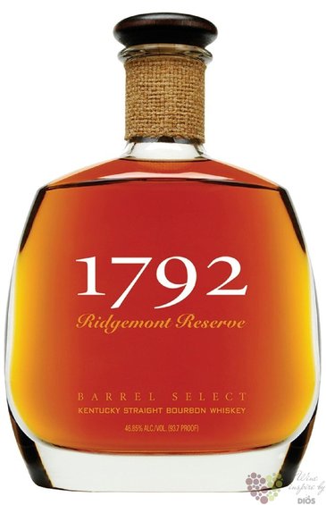 Ridgemont „ Reserve 1792 ” Kentucky straight bourbon whiskey 46.85% vol.  0.70 l
